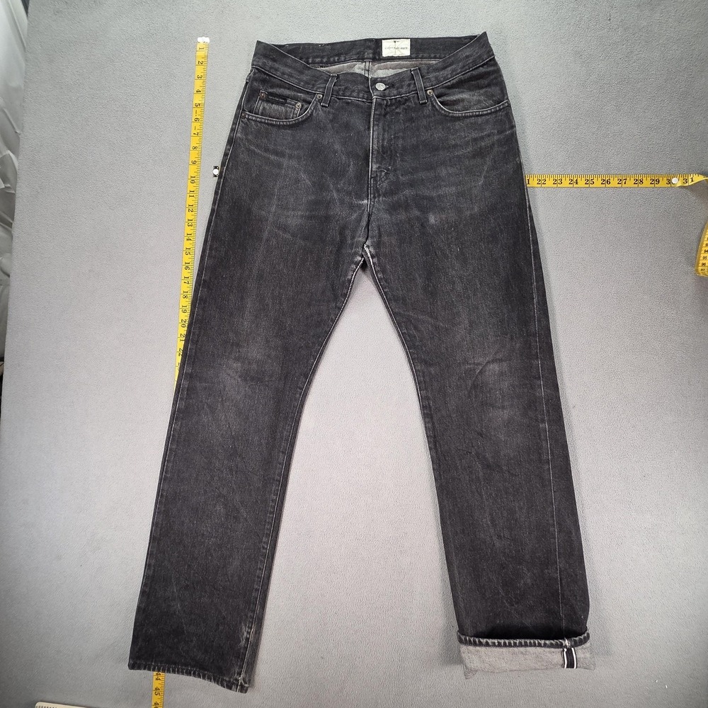 Calvin‎ Klein Jeans Mens Black Selvedge Straight Fits 30x31